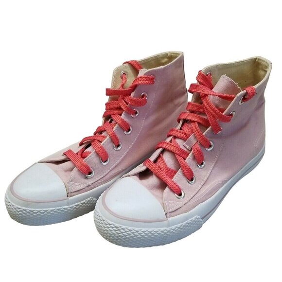 ✅ Womens 8.5 Airwalk High Top PINK Canvas Sneakers Skater Shoe Casual Comfort - Picture 2 of 9